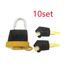 10set 246-2641 Padlock 2 Key 5P8500 For Caterpillar CAT Machine Fuel Cap
