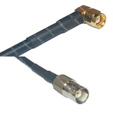 RFC195 RP-SMA MALE ANGLE to BNC FEMALE Coax RF Cable USA-Ship Lot