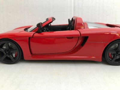 JADA 2005 PORSCHE CARRERA GT RED W/ BLACK WHEELS 1:24 DIECAST