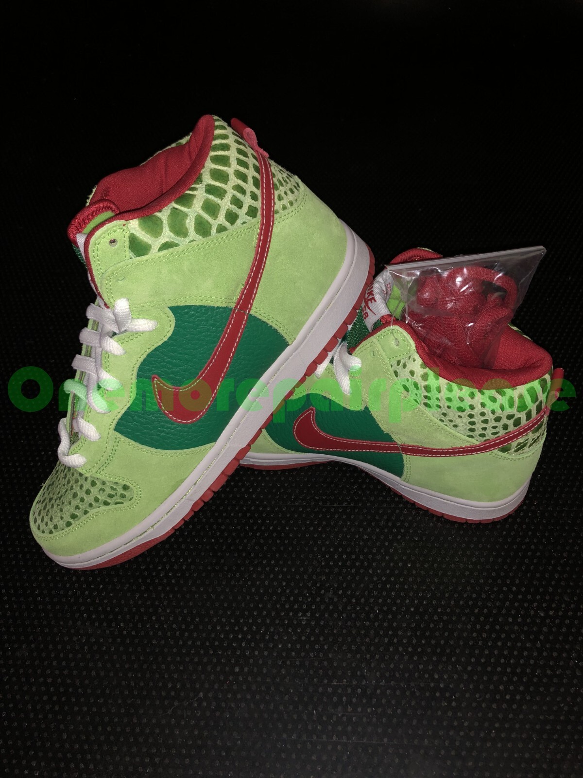 Nike Dunk High Pro SB Forest Varsity Red 305050-362 Dr Feel Good Gold Box Series