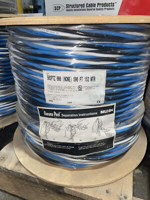 Belden 502PTZ 000500 CCTV Control Cable 20AWG 2C RG-59/U18 AWG 7x26  BPeel, 500'