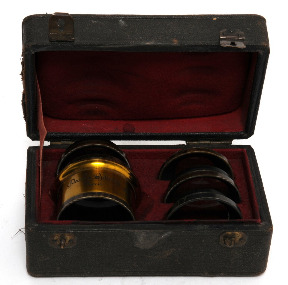 Vintage Darlot Opticien Paris Lens Kit Brass Lens with 4 more lenses eBay