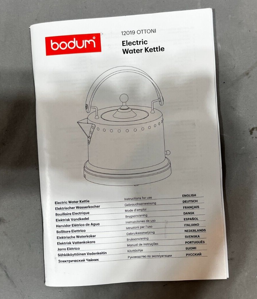 Bodum Ottoni 12019 Stainless Steel Electric Water Kettle by Carsten