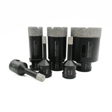 6pcs 6-51mm Diamond Dry Drilling Core Bit Set Porcelain Tile Granite Hole Saw