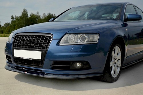Frontdiffusor Diffusor Maxton Design glänzend schwarz für Audi A6 C6 S-Line Vorwort - Bild 2 von 3