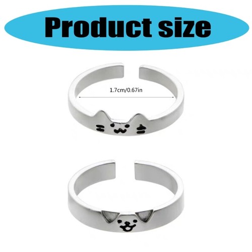 Lightweight Cats Dog Ring Youthful Fashion Accessory Trendy Stackable Jewelry - Picture 8 of 8