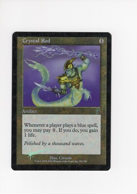 Crystal Rod 7th Edition FOIL LP/MP clouding MTG Magic the Gathering b