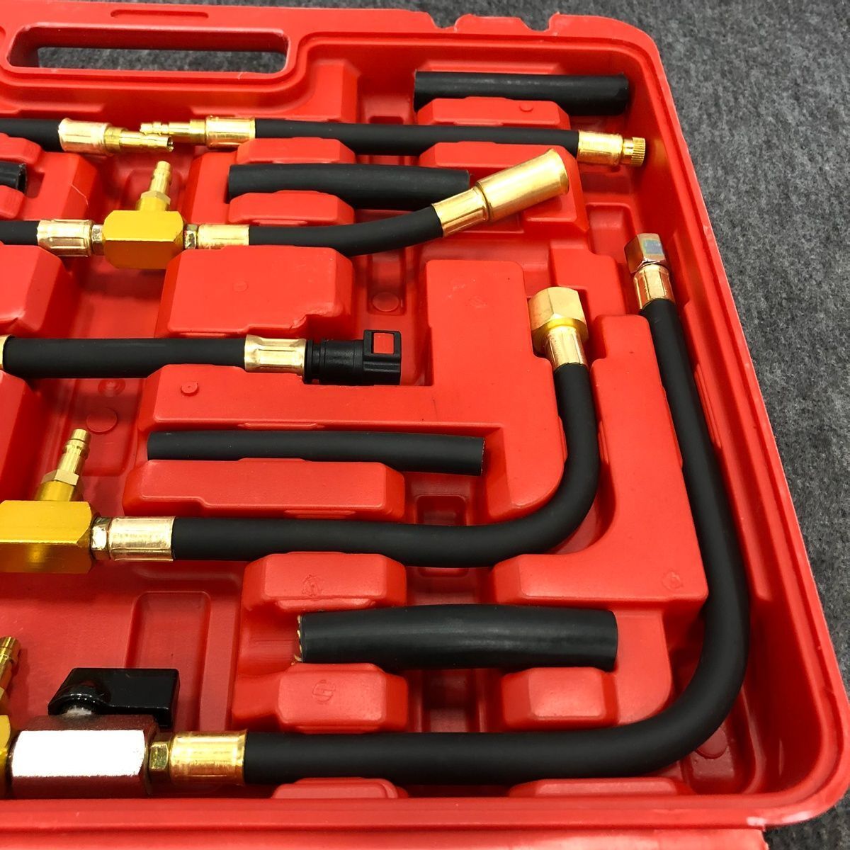 BETOOLL Pro Fuel Injection Pressure Tester Kit Gauge 0140 PSI, No Box