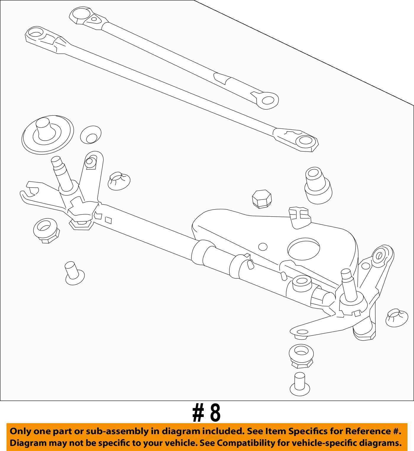 Used Windshield Wiper Linkage fits 2014 Honda Accord Grade A eBay