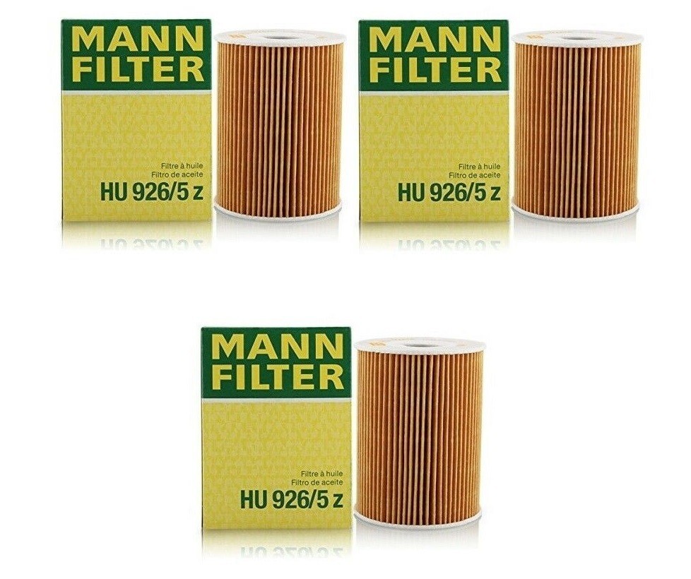 Set of 3 Engine Oil Filters HU9265Z Mann For BMW E90 E92 E93 M3 08-13 4.0L V8