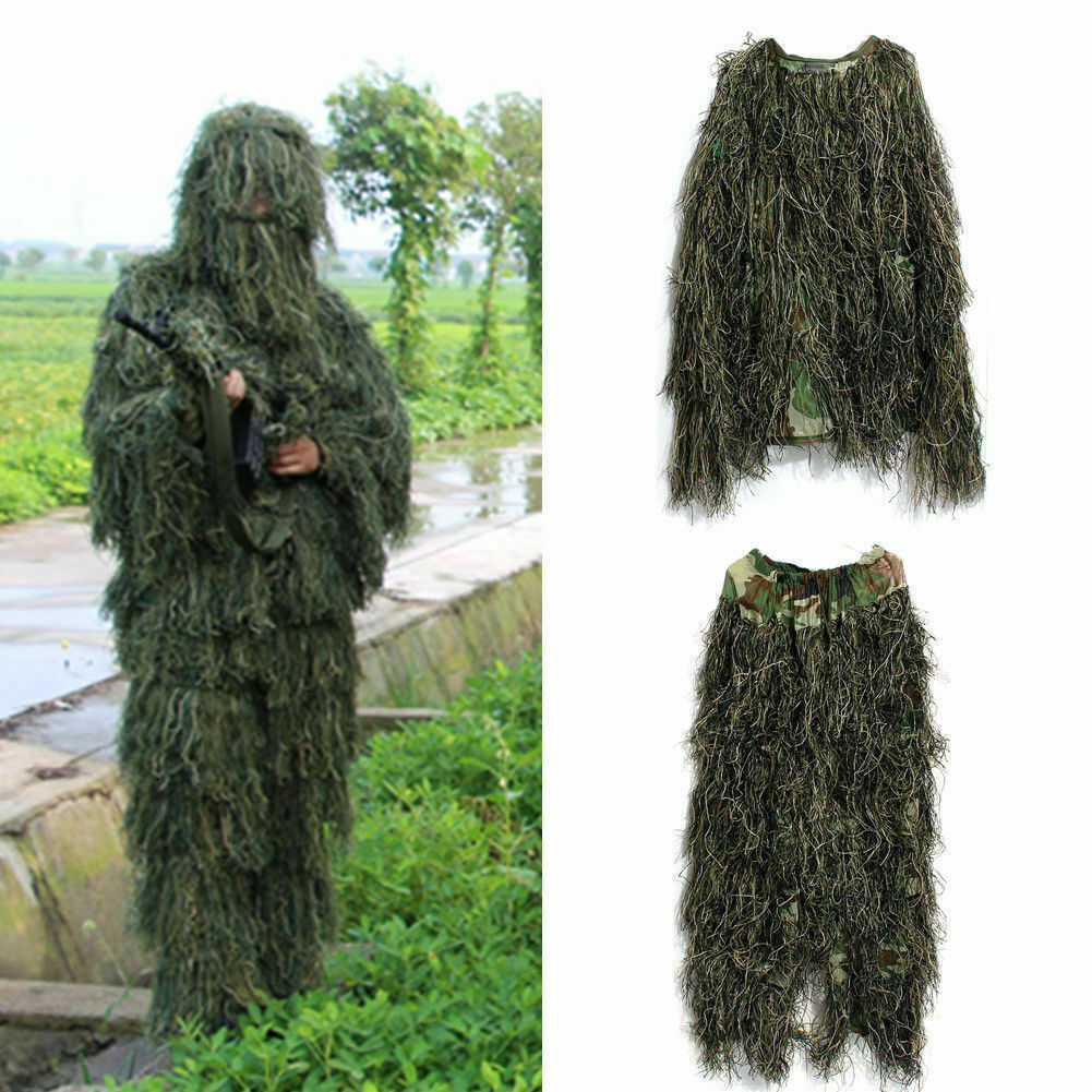 Tactical 3D Desert Outdoor Camouflage Yowie Army Hunting Sniper Ghillie Suit  SET | eBay
