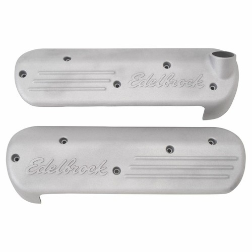 EDELBROCK #4118 LS SERIES COIL COVERS IN SATIN FINISH 3-3/8" OVERALL HEIGHT - 第 1/2 張圖片