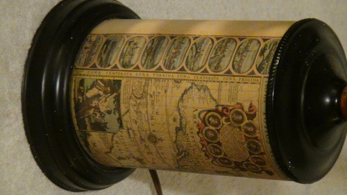 Vintage Santa Maria Wooden Ship Lamp Mounted Old world map, from Cee Dee Imports - Picture 24 of 24