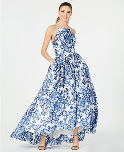 printed ball gown