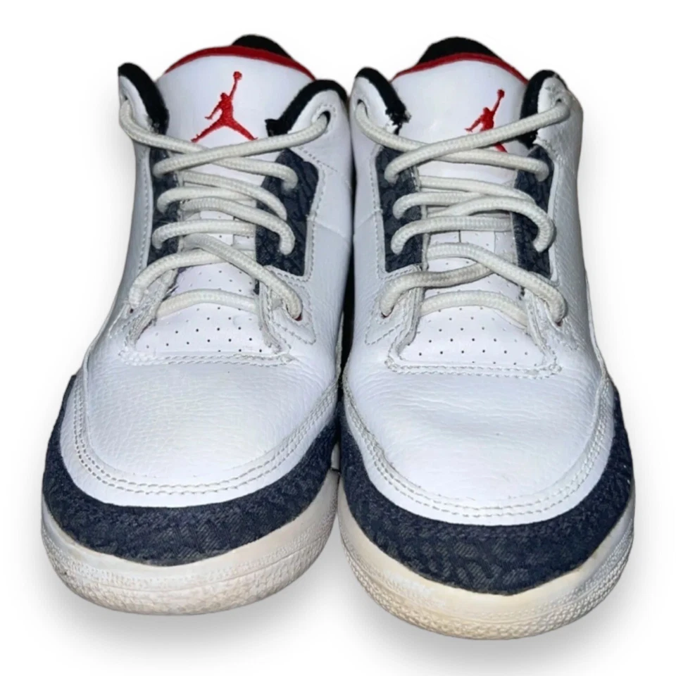 Air Jordan 3 Retro Denim SE PS 'Fire Red' DB0443-100 Youth 1.5 - Image 2 of 4