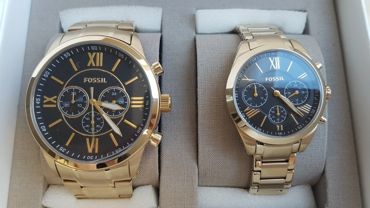 Fossil Uhren Geschenkset / Partnerset für Damen & Herren Farbe 