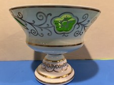Bohemian White Cut-to-Green Cased Glass Vase with Hand-Painted Florals on Ormolu Base — listing 6