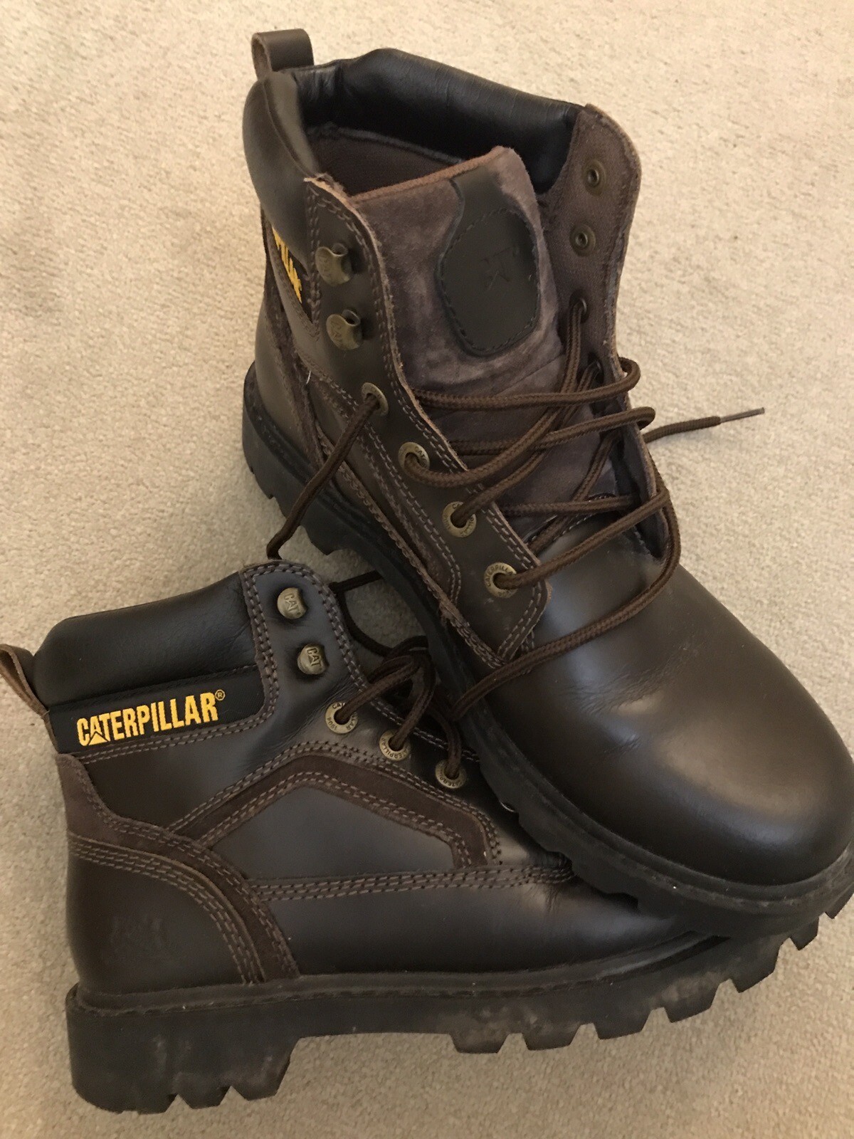 CAT Caterpillar Mens Waterproof Ankle Boots Leather Wide Fit Size UK 10