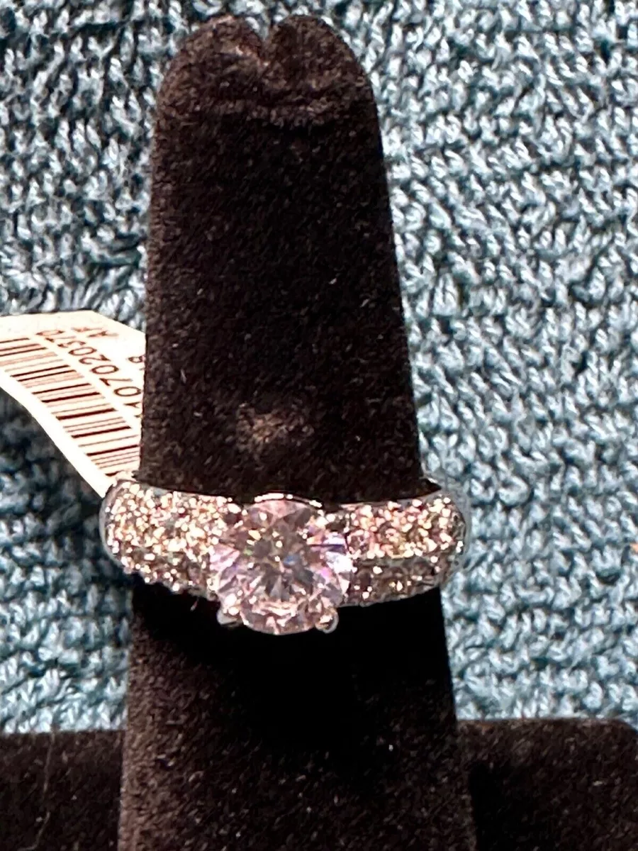 18K RGP Rolled Gold Plated White Gold Womens Ring Size 9 New eBay