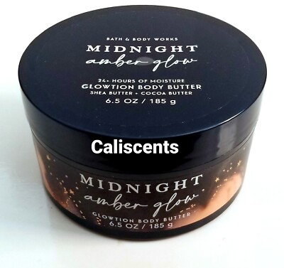 Bath & Body Works MIDNIGHT AMBER GLOW Glowtion Body Butter 24 HR Moisture New x1