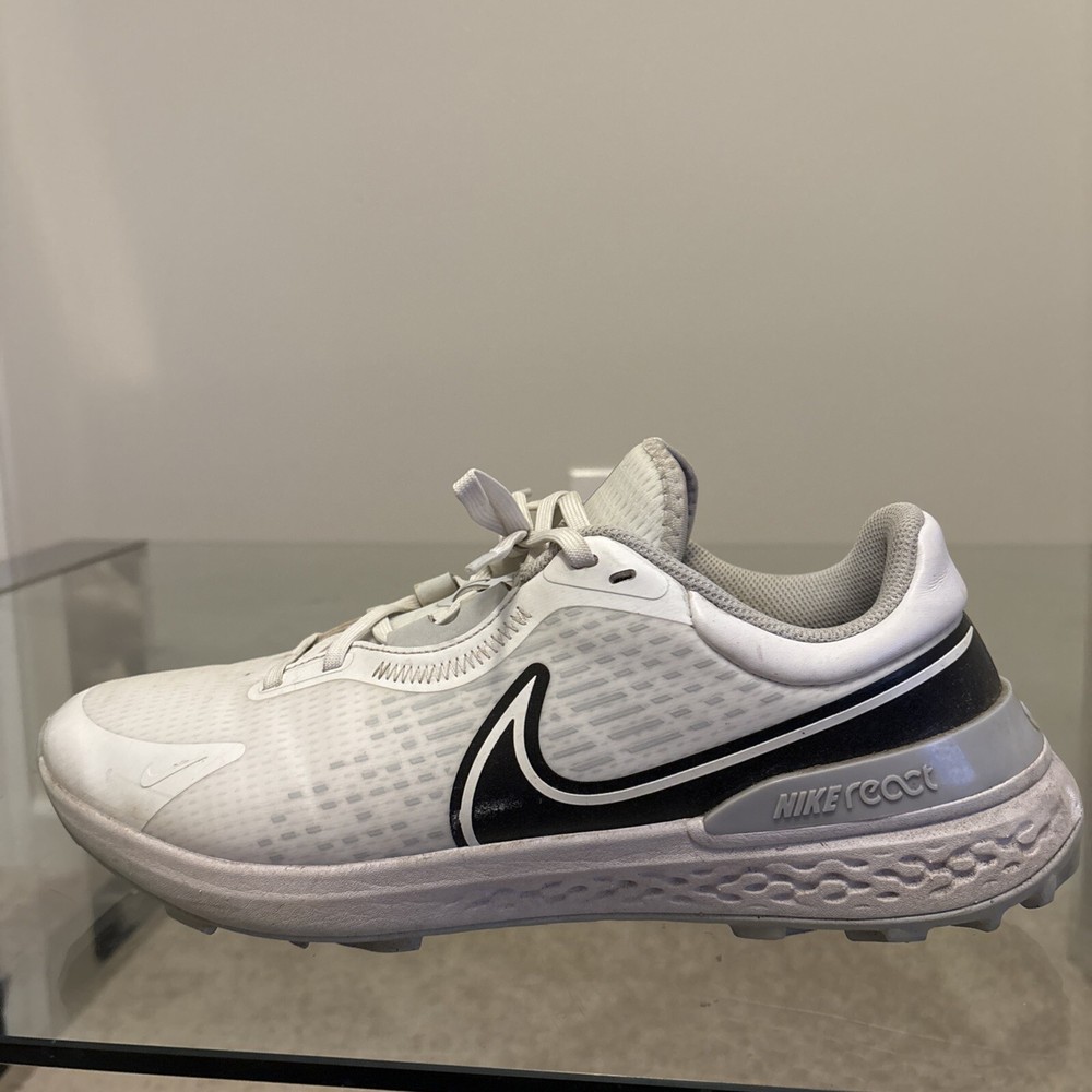 Nike React Infinity Pro 2 Low Mens Golf Shoes White Black DJ5593-101 Size 12 Excellent Condition