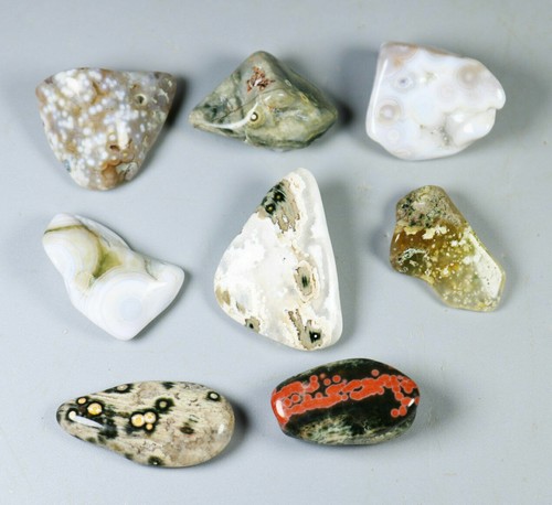 8pcs Amazing Ocean Jasper Crystal Agate Round Pendant Jasper Reiki Stone - Picture 8 of 10