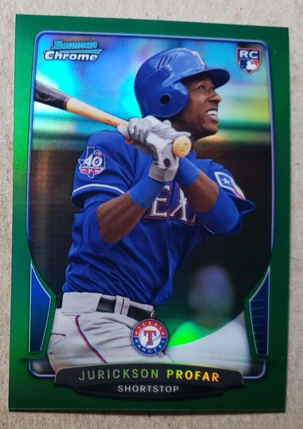 2013 Bowman Chrome Green Refractor Jurickson Profar RC #57 Texas Rangers