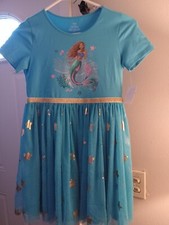 Size Large Girls' The Little Mermaid Ariel Tutu Dress - Teal Blue: Disney