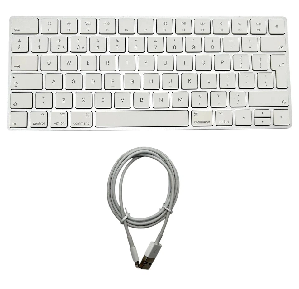 Apple Magic Keyboard A1644 Wireless Bluetooth Tastatur -QWERTY UK – Weiß – Gebr - Bild 2 von 4
