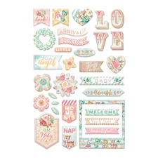 HEAVEN SENT 2 - 33  Gorgeous BABY Puffy Stickers - Prima