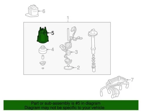 正品通用 1985 - 1993 雪佛兰别克庞蒂亚克点火分销商帽 10476237 — 第 2/2 张图片