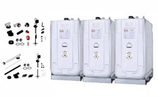 3x 1000 L Roth Heizöltank Dieseltank Stahl DWT doppelwandig Hochwasser Lagertank