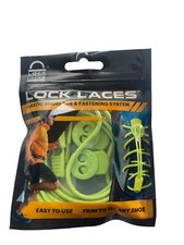 LOCK LACES Elastic Shoelace  Fastening System  Sour Green Apple  New One Size