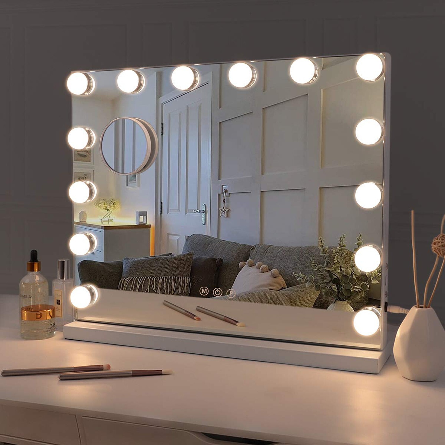 Fenair Hollywood Vanity Mirror with 14 Dimmable LED Lights and Touch Control  
