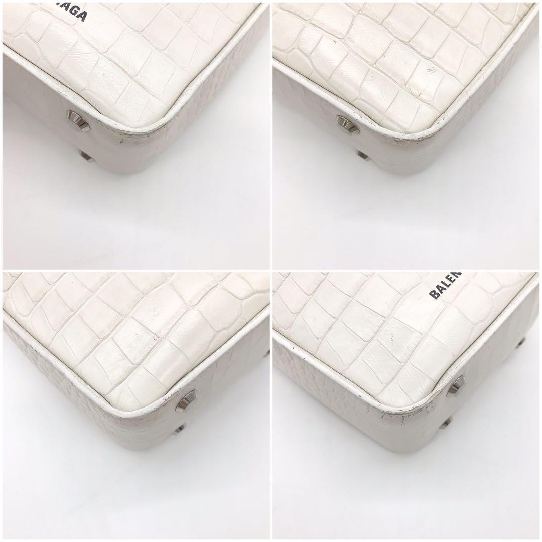 【美品】BALENCIAGA Tool 2.0 NS XS クロコ ハンドバッグ BALENCIAGA Tool 2.0 NS XS Crocodile-Embossed Handbag