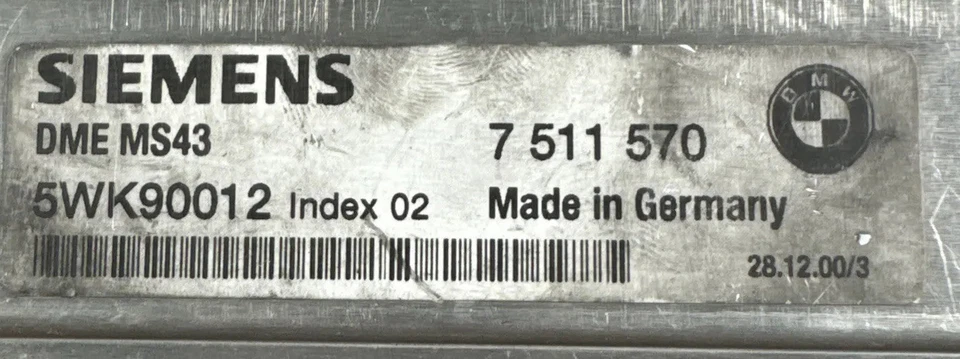 2001 BMW 525i Engine Control Module 7511570 - Image 4 of 4
