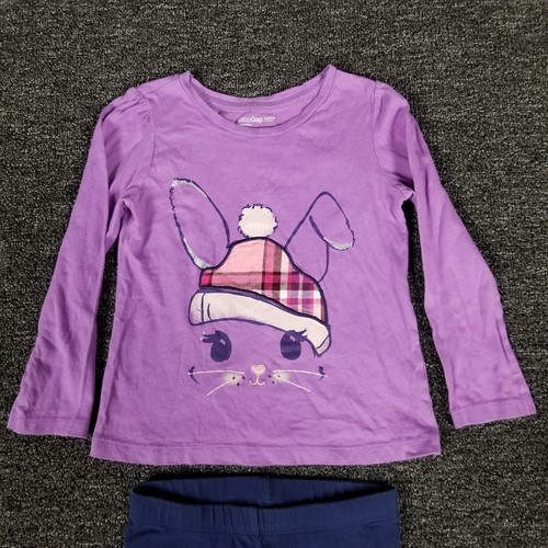 Girls Outfit 4 Gap Shirt & Cat Jack Leggings School Kids Casual Fall Winter Set - Picture 7 of 9
