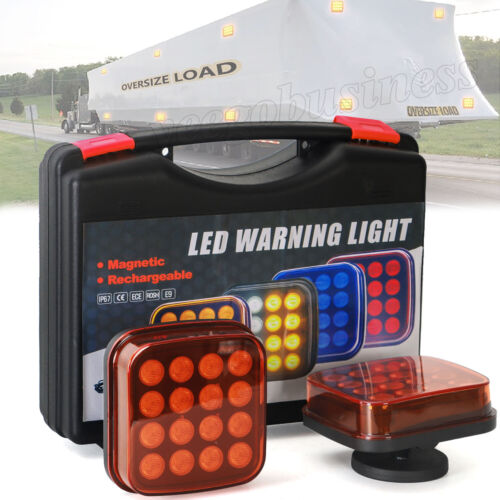 Wireless Led Rear Tail Lights Battery Operated USB Magnetic Tow Towing Trailer