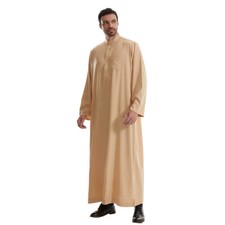 Muslim Men Abaya Dishdasha Kaftan Long Robe Saudi Jubba Thoub Thobe Dubai Prayer