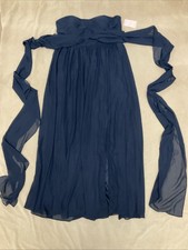 Birdie Grey Grace Chiffon Slit Xxl Womens Navy Blue Nwt