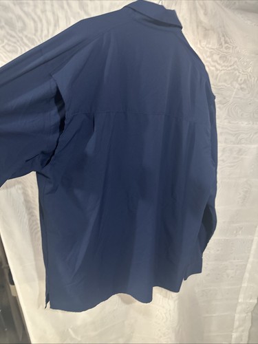 Bluefin Size L Fishing Shirt Breathable Designed In USA Long Sleeve Button Up - Picture 11 of 12