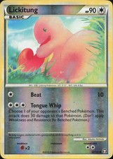 Lickitung 66/102 COMMON REVERSE HOLO HGSS 2010 Triumphant Pokemon Lightly Played