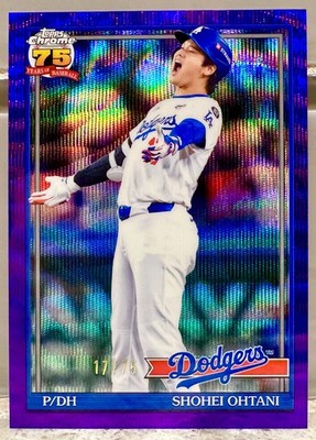 JERSEY NUMBER MATCH! 2026 Topps Chrome Shohei Ohtani 17/75! 75TH ANNIVERSARY!