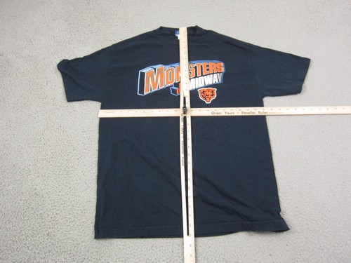 Vintage Chicago Bears Shirt Mens Medium Blue Reebok Monster Midway NFL Football - Picture 5 of 10