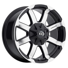 Rueda 15" Vision 413 Valor Brillo Negro Cara Mecanizada 15x7.5 5x4.5 (5x114.3) -12m