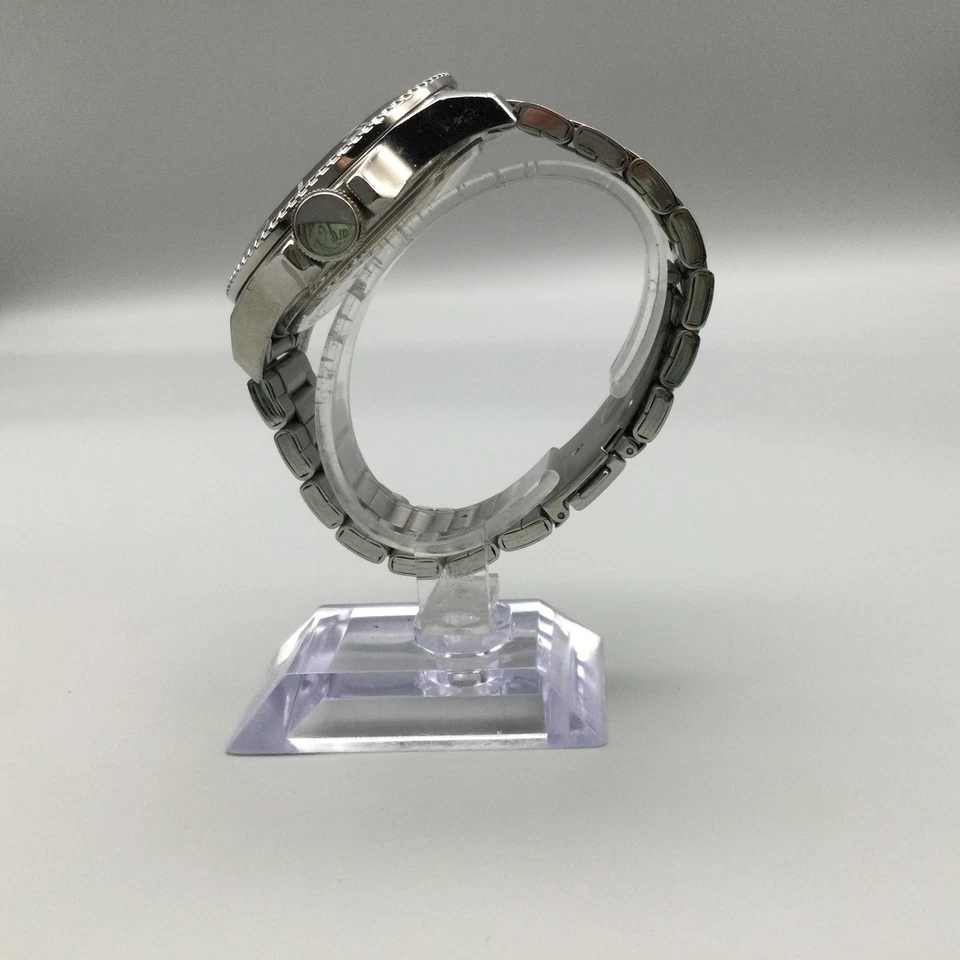 Tommy Hilfiger Watch Mens 45mm Silver Tone Diver Date New Battery 6.75" - Image 3 of 4