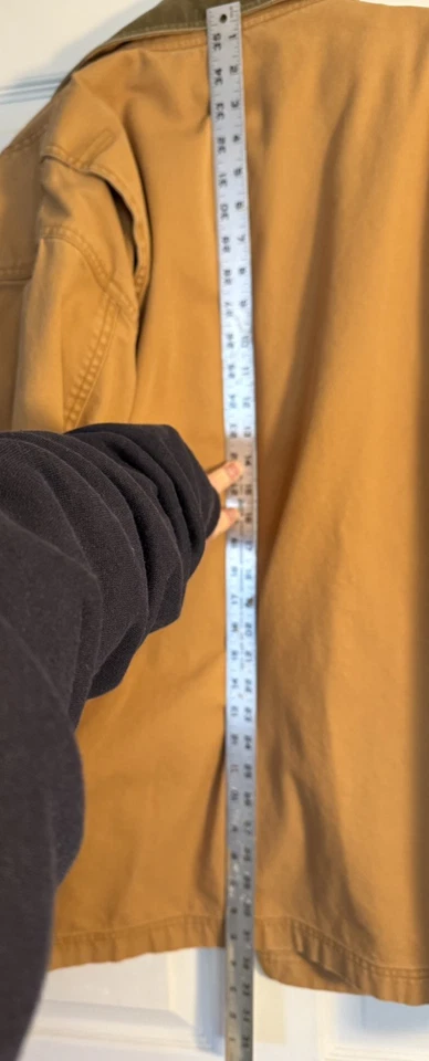 LL Bean Chore Coat Mens Large Cotton Barn Jacket Flannel Lined VG Cond used - Image 4 of 4