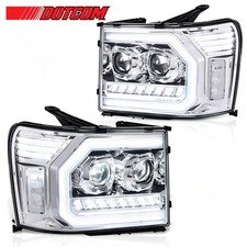 For 2007-2013 Gmc Sierra 1500 2500hd 3500hd Led Drl Tube Projector Headlights For 2007-2013 Gmc Sierra 1500 2500hd 3500hd Led Drl Tube Projector Headlights