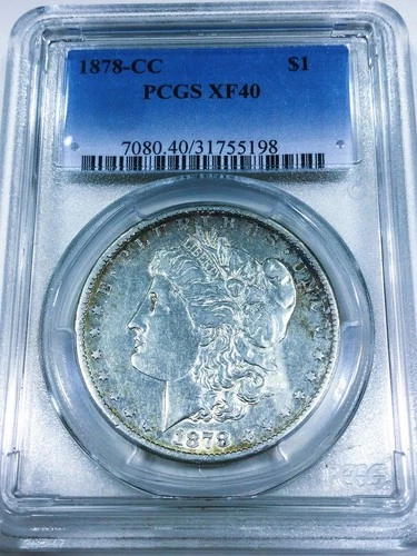 1878-CC Morgan Silver Dollar PCGS XF40 Beautiful Coin Rare Date
