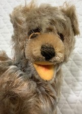 Steiff VINTAGE 8" Laying Teddy Bear Cub Stuffed Animal Plush Toy